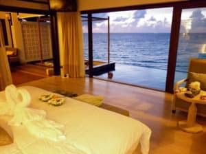 The Shore at Katathani Resort Kata Phuket bedroom with sea view 5 star guest friendly hotel