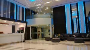 Hotel lobby at the Crystal Suites Suvarnabhumi Airport