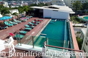 The rooftop pool at the Aspery Hotel in Patong, Phuket