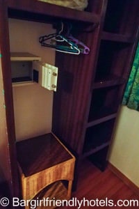wardrobe corner in with small safe at the Azzurro Di Boracay Resort
