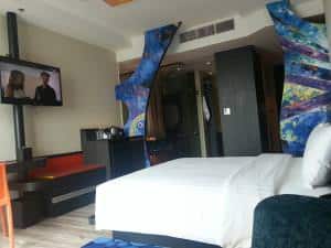 Siam @ Siam Design Hotel Pattaya room view with TV and amenities