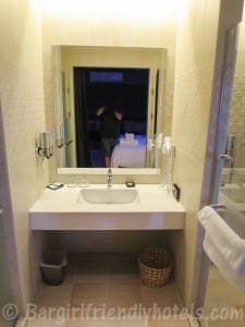 Bathroom sink at the the Weekend Pattaya hotel