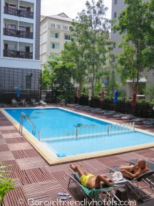 Pool area at Ibis Hotel in Pattaya