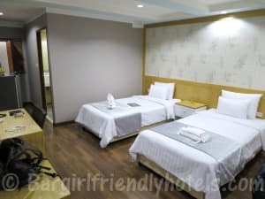 Standard room seen from entrance door at the Beach Front Resort Pattaya