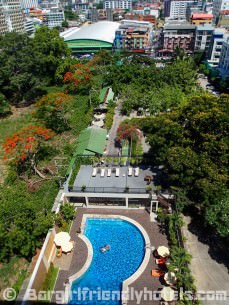The second pool at the Bayview Pattaya seen from my room balcony