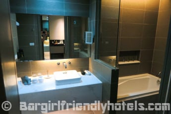 Very nice bathrooms inside Premier rooms of the Best Western Premier Sukhumvit