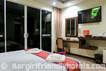 Premier Deluxe Double rooms have a large balcony in Ark Bar Resort