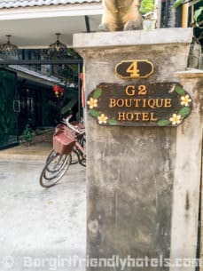 Entrance to G2 Boutique Hotel in Chiang Mai