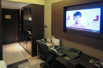 Flatscreen TV with loads of channels in rooms at the Landmark Hotel Bangkok