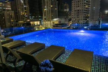 Pool loungers in Arte Hotel Bangkok