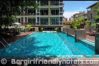 Swimming pool good to cool off on a hot day at August Suites Pattaya