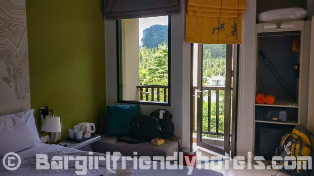 Closer look at the room balcony in Ibis Styles Krabi Ao Nang